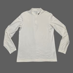 Nike 1/4 Zip Pullover White Mens Size L Soft Lined